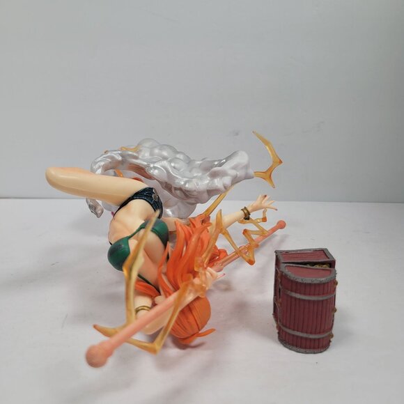 Nami One Piece Anime Figure With Treasure Chest/ Cloud Base & Clima-Tact Staff - Picture 7 of 8